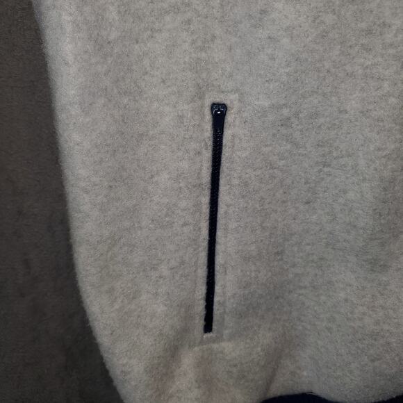 Vintage The Sports Scene Fleece Vest Zip Up Gray Blue Trim Size L - Picture 3 of 8